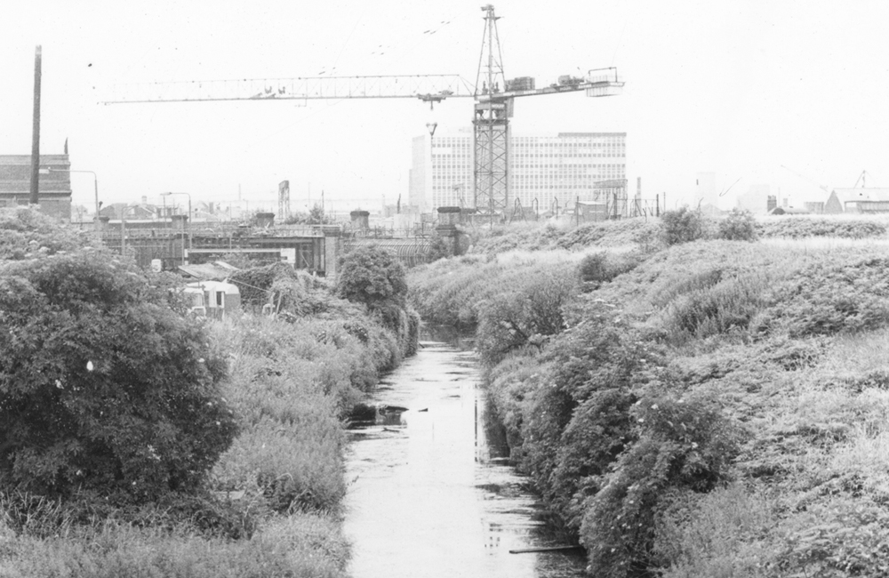 Pudding Mill Lane before filling in